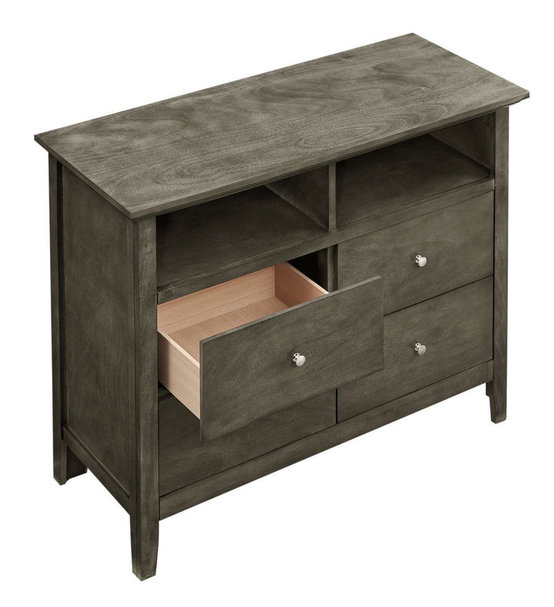 Glory Furniture Hammond media chest with storage, featuring a charming wooden design and multiple compartments for media organization.