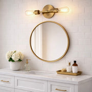 Reverie - Double Lights Bathroom Wall Sconce Over Mirror - Clear / Gold - R&R Furniture Gallery (Fountain Valley, CA)