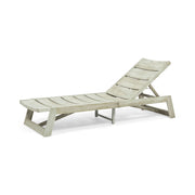 Noble House Maki chaise lounge with sleek wooden frame and plush upholstered cushion for modern relaxation.