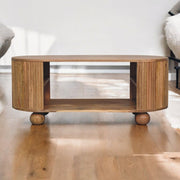 Soba - Ball Open Coffee Table - Oak - R&R Furniture Gallery (Fountain Valley, CA)