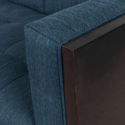 Noble House contemporary mid-century charm 3-seater sofa with button tufted waffle stitching, stationary design, and plush fabric.