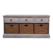 Basket Storage Cabinet - Gray Ash - R&R Furniture Gallery (Fountain Valley, CA)