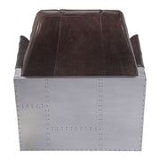 Brancaster - Accent Chair - Espresso Top Grain Leather & Aluminum - R&R Furniture Gallery (Fountain Valley, CA)