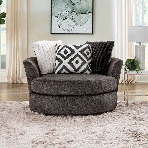 Loughlin - Swivel Chair, Gun Metal