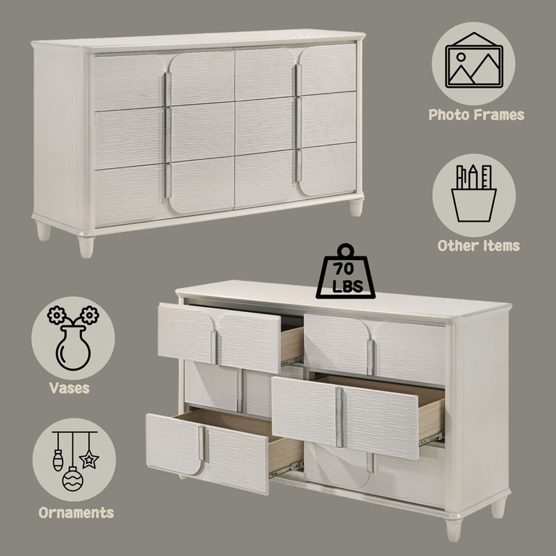 Laveda - Dresser - Pearl White - R&R Furniture Gallery (Fountain Valley, CA)