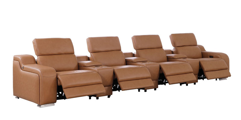 1116 - 7-Piece Modular Power Reclining Sofa In With 4 Power Recliners & Power Headrests