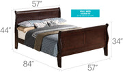 Louis Phillipe - Panel Sleigh Bed - R&R Furniture Gallery (Fountain Valley, CA)