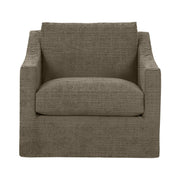 Classic Home Kipton swivel chair with a cushioned fabric seat, wooden base, and modern design for living room or office decor.
