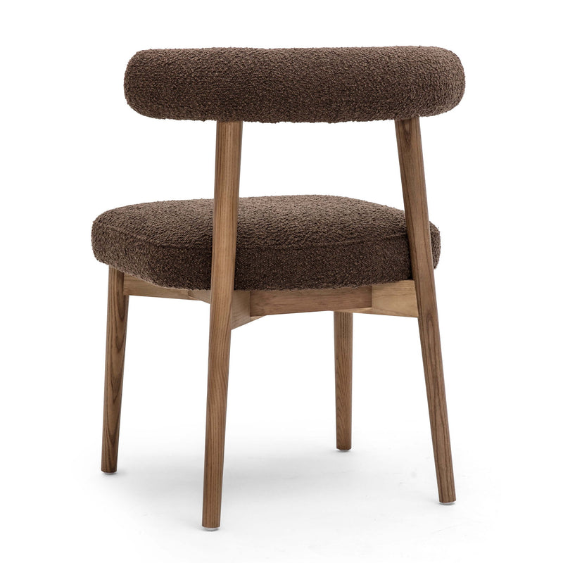 Spara - Performance Boucle Side Chair - Chocolate Brown - R&R Furniture Gallery (Fountain Valley, CA)