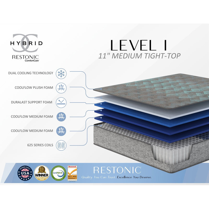 Comfort Care - 11" Hybrid Mattress, Medium Comfort, Foam - R&R Furniture Gallery (Fountain Valley, CA)