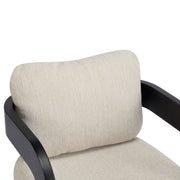 Dining Chairs With Pillow Back (Set of 2) - Beige / Black - R&R Furniture Gallery (Fountain Valley, CA)