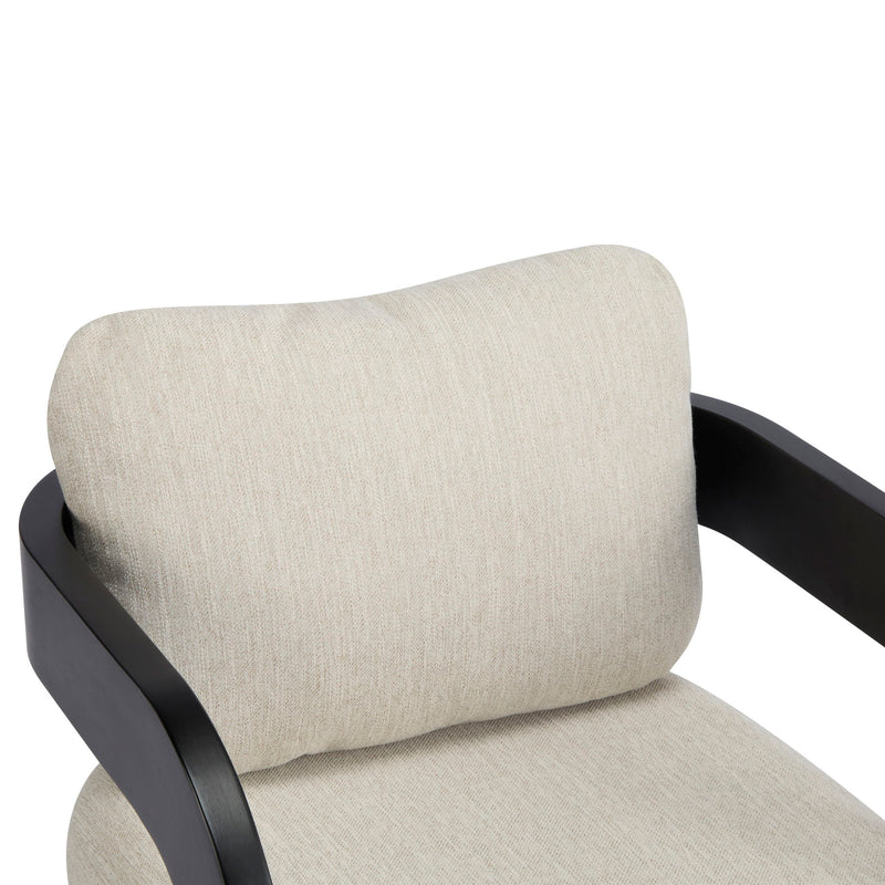 Dining Chairs With Pillow Back (Set of 2) - Beige / Black - R&R Furniture Gallery (Fountain Valley, CA)