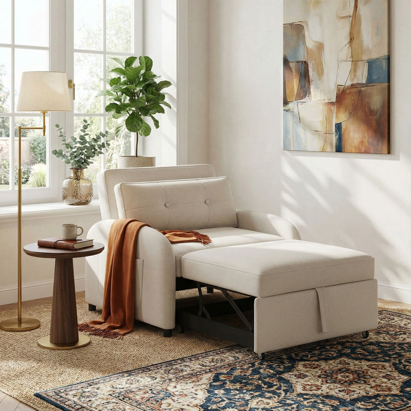 3 In 1 Convertible Sleeper Sofa Bed For Living Room - R&R Furniture Gallery (Fountain Valley, CA)