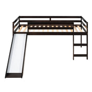 DreamHaus loft bed with slide featuring multifunctional design, sturdy frame, and space-saving sleeping area for kids.