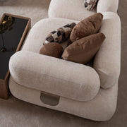 Bristol Point - Corner Chair - Fawn / Saddle Brown - R&R Furniture Gallery (Fountain Valley, CA)