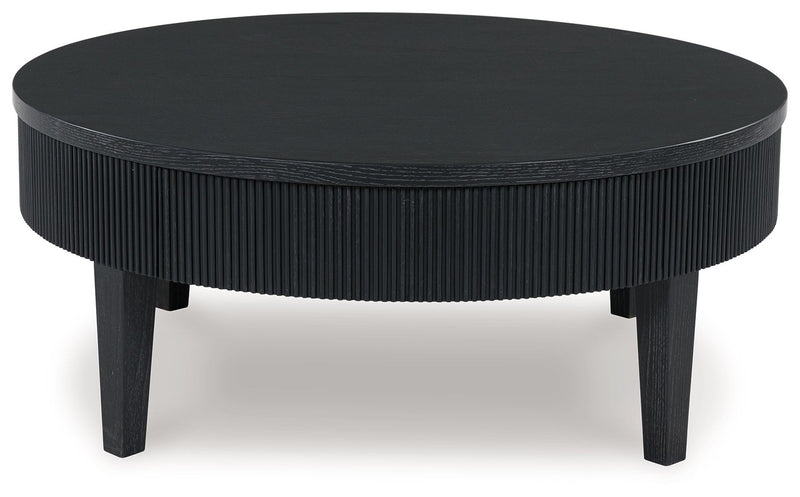 Marstream - Round Cocktail Table - Black - R&R Furniture Gallery (Fountain Valley, CA)