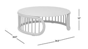 Harper - Indoor/Outdoor Modern Round Coffee Table - Geige Taupe Aluminum - R&R Furniture Gallery (Fountain Valley, CA)