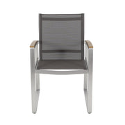 Poetic - Outdoor Dining Chair With Faux Wood Arms And Aluminum Frame (Set of 2) - Gray - R&R Furniture Gallery (Fountain Valley, CA)