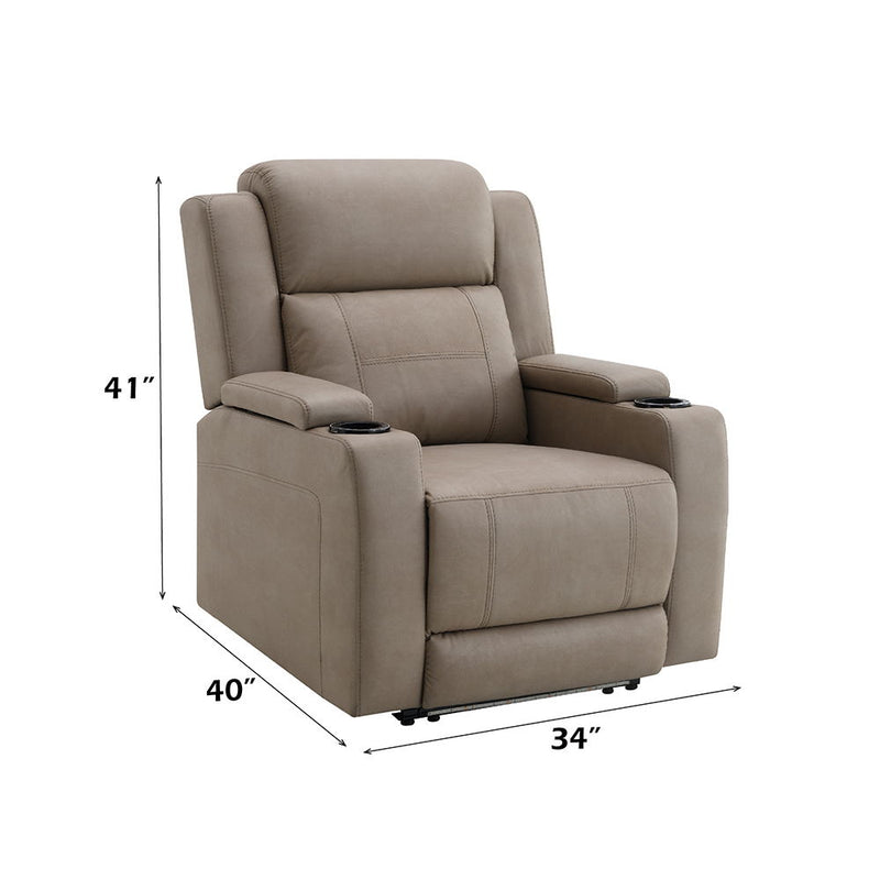 Lugo - Power Motion Recliner With Cup Holder - Camel - R&R Furniture Gallery (Fountain Valley, CA)