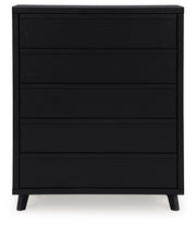 Danziar - Five Drawer Wide Chest - Black - R&R Furniture Gallery (Fountain Valley, CA)