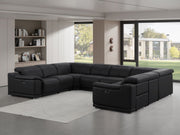 2679 - 8-Piece U-Shaped Power Reclining Sectional In Genuine Leather (4 Recliners) - R&R Furniture Gallery (Fountain Valley, CA)
