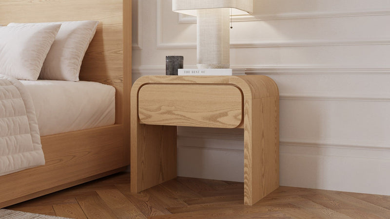 Elora 1-Drw Nightstand - Timber
