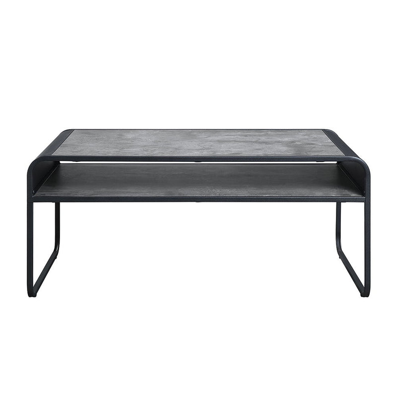 Raziela - Coffee Table - Concrete Gray & Black - R&R Furniture Gallery (Fountain Valley, CA)