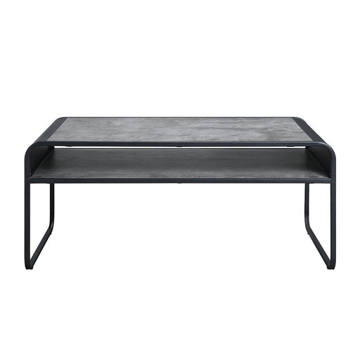 Raziela - Coffee Table - Concrete Gray & Black - R&R Furniture Gallery (Fountain Valley, CA)