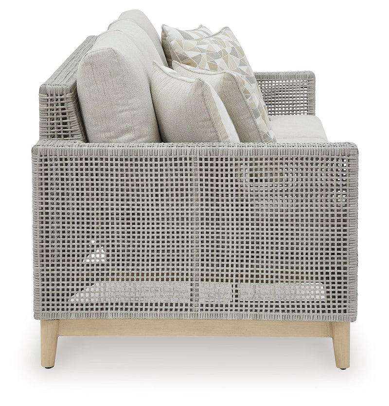 Seton Creek - Sofa With Cushion - Gray - R&R Furniture Gallery (Fountain Valley, CA)