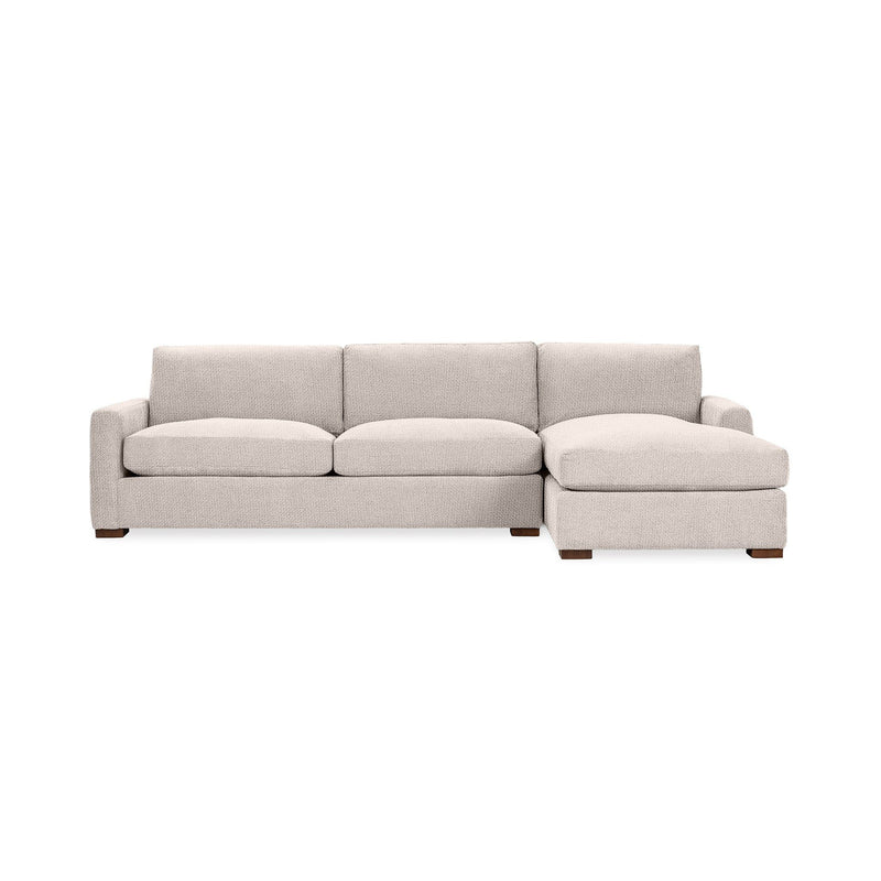 Classic Home Coburn chaise sofa from the stationary sectional collection, featuring plush upholstery and modern design.