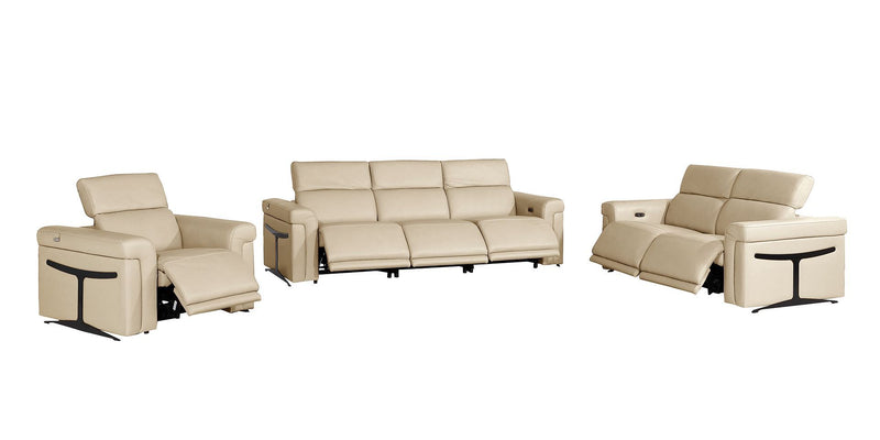 1126 - 6-Piece Modular Power Reclining Sofa, Loveseat & Chair Set In With 6 Power Recliners & Power Headrests