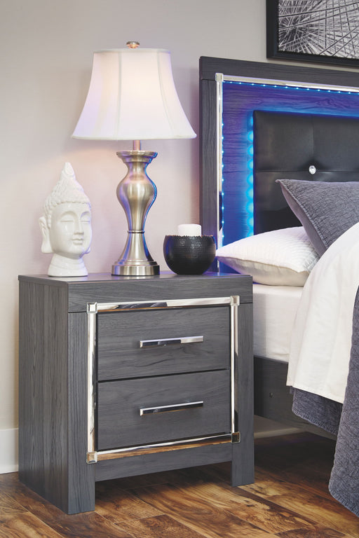 Lodanna - Two Drawer Night Stand - Gray - R&R Furniture Gallery (Fountain Valley, CA)