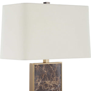 Lafferty - Marble Table Lamp - Dark Brown