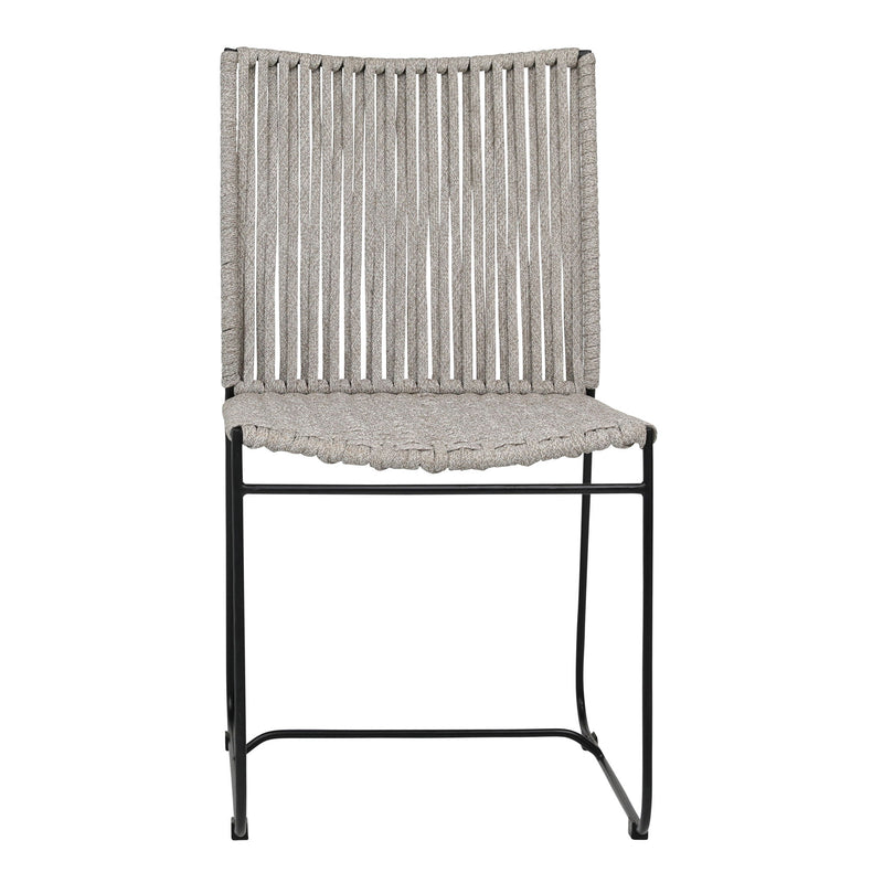 Abel - Outdoor Dining Chair - Taupe And Black