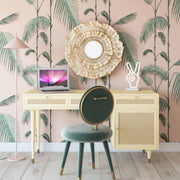 TOV Furniture Sierra writing desk with sleek wooden surface and modern design, ideal for home office or workspace.