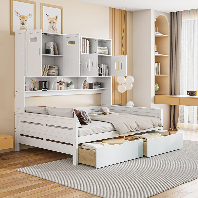 Daybed With All-In-One Cabinet And Shelf - R&R Furniture Gallery (Fountain Valley, CA)