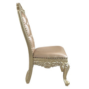Vatican - Side Chair (Set of 2) - Synthetic Leather & Champagne Silver - R&R Furniture Gallery (Fountain Valley, CA)