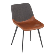 Set of two Lumi Source Outlaw industrial two-tone chairs with metal and wood finish, modern design for dining or office use.