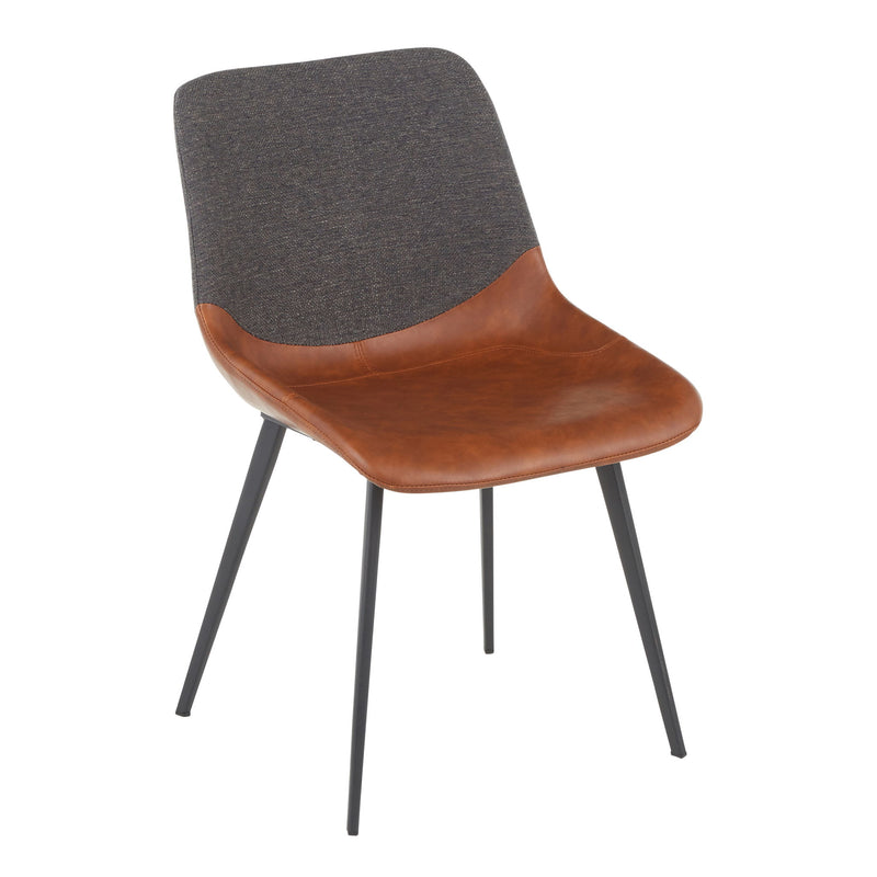 Set of two Lumi Source Outlaw industrial two-tone chairs with metal and wood finish, modern design for dining or office use.