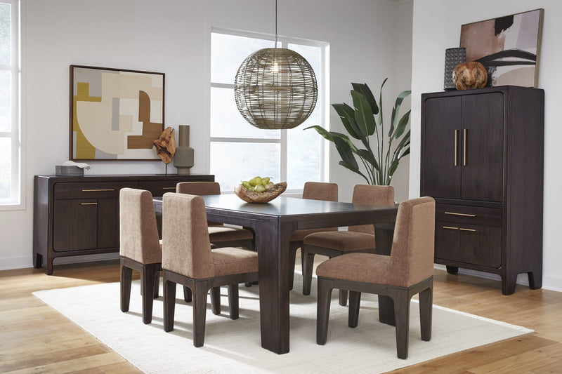 Zamba Rectangular Acacia Wood Dining Table in Jaguar
