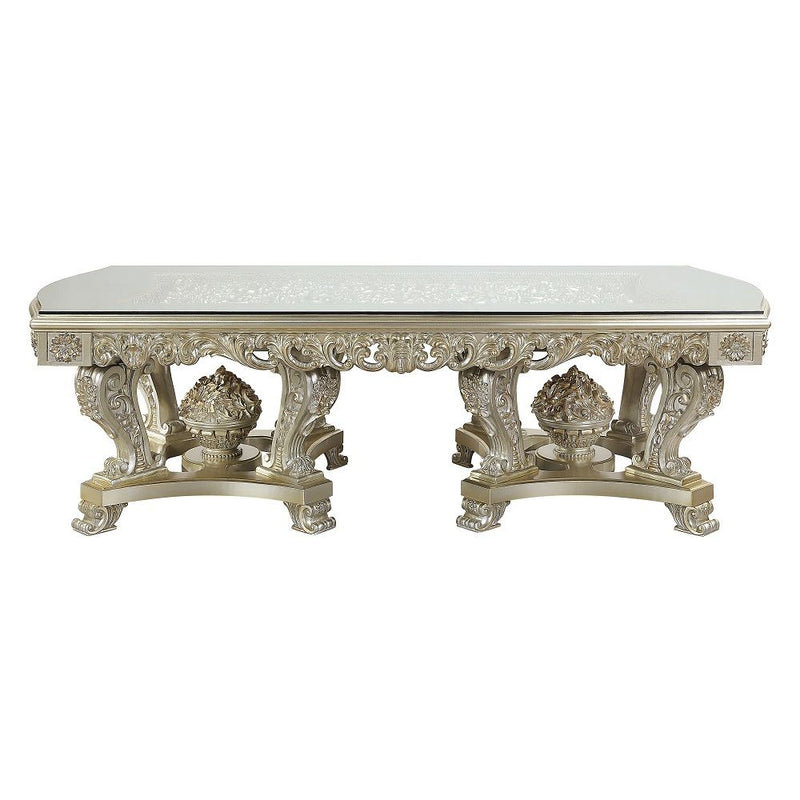 Sorina - Dining Table - Antique Gold - R&R Furniture Gallery (Fountain Valley, CA)