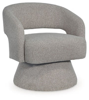 Nashkins - Swivel Accent Chair - Pebble - R&R Furniture Gallery (Fountain Valley, CA)