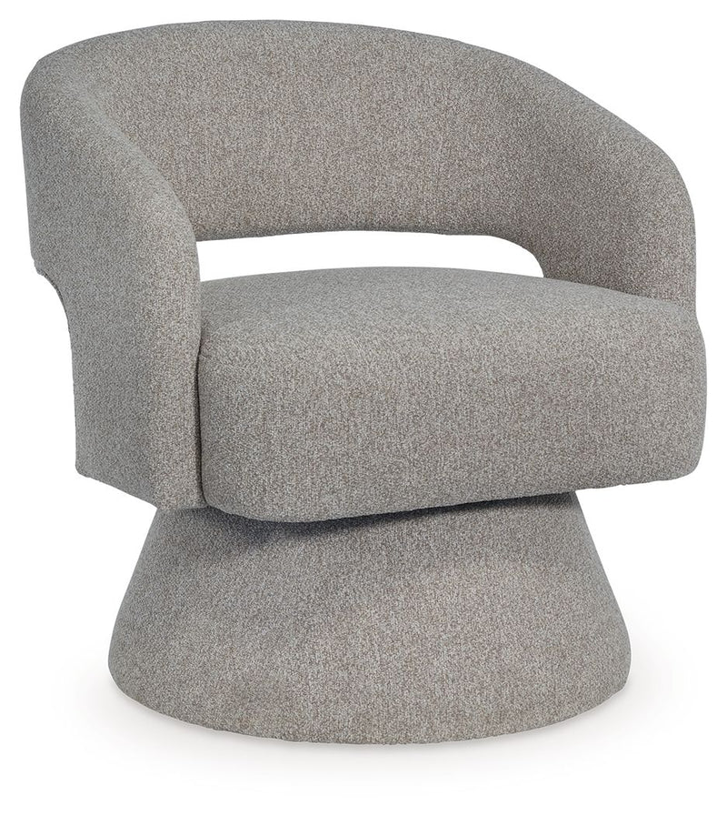 Nashkins - Swivel Accent Chair - Pebble - R&R Furniture Gallery (Fountain Valley, CA)