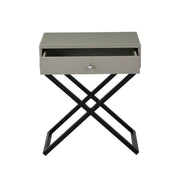 Koda - End Side Table Nightstand, Drawer And Cross Base - R&R Furniture Gallery (Fountain Valley, CA)