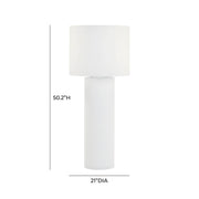 Cleopatra - Linen Floor Lamp - Cream - R&R Furniture Gallery (Fountain Valley, CA)