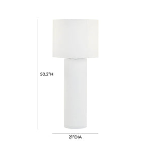Cleopatra - Linen Floor Lamp - Cream - R&R Furniture Gallery (Fountain Valley, CA)