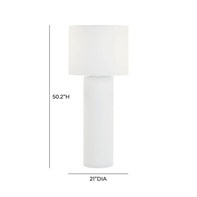 Cleopatra - Linen Floor Lamp - Cream - R&R Furniture Gallery (Fountain Valley, CA)
