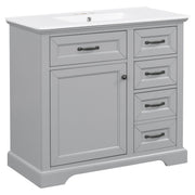 36" Bathroom Vanity With Sink, 2 Tip-Out Drawers, Soft Close Hinges - R&R Furniture Gallery (Fountain Valley, CA)