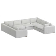 Handcrafted Jasmine sectional sofa by Simpli-Home, stationary sectional with plush cushions and modern design in a cozy living room setting.