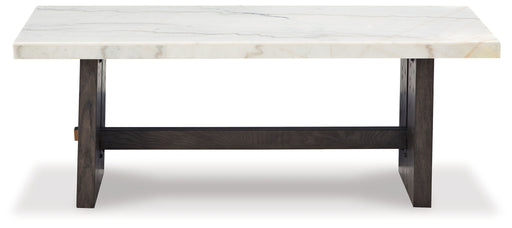 Burkhaus - Rectangular Cocktail Table - White / Dark Brown - R&R Furniture Gallery (Fountain Valley, CA)